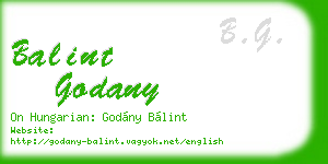 balint godany business card