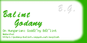 balint godany business card